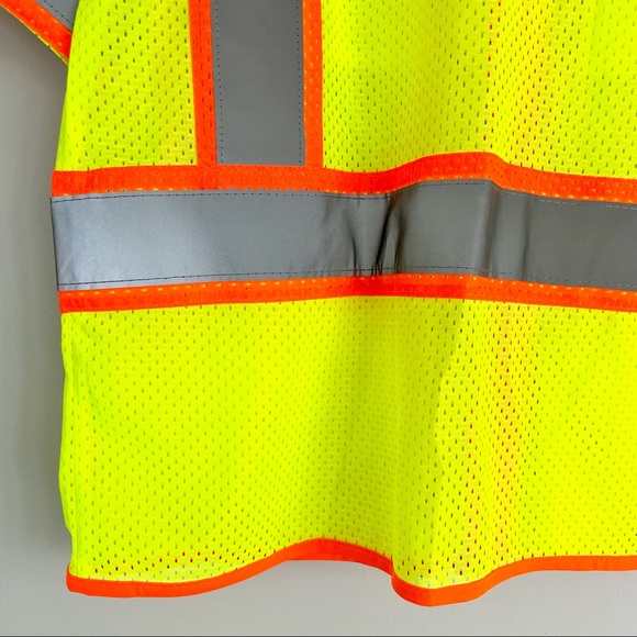 ML KISHIGO High Visibility 6 Pocket Contrast Mesh Vest Workwear - Picture 9 of 16
